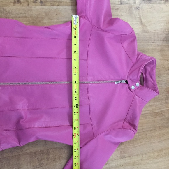 OSCAR LEOPOLD Gorgeous Pink Lambskn Leather Jacket - Picture 9 of 12